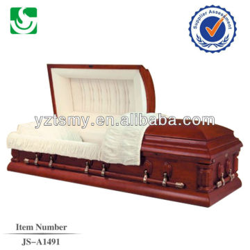 solid hardwood low cost cremation casket